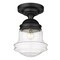 Z-Lite Vaughn 1 Light Flush Mount, Matte Black And Clear Seedy 736F10-MB - alternate 3